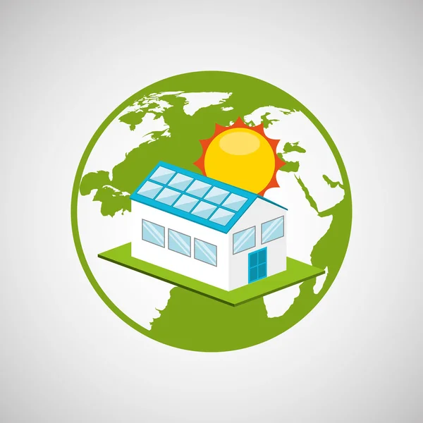 Progettazione energia solare — Vettoriale Stock