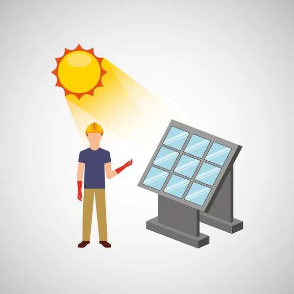 太陽エネルギー デザイン — ストックベクタ
