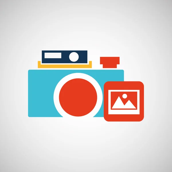 Photographic camera design — Stock Vector