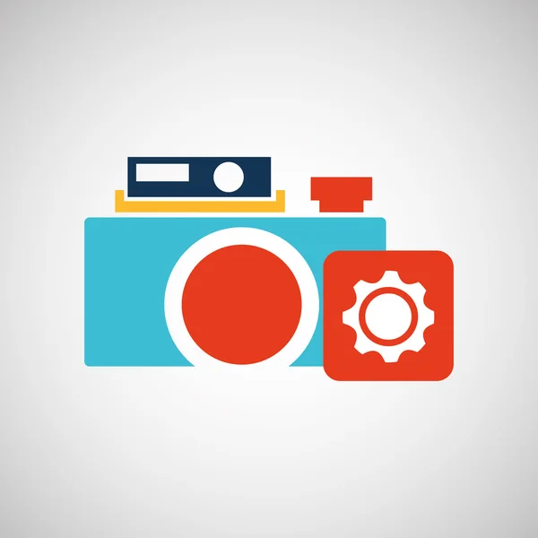 Photographic camera design — Stock Vector