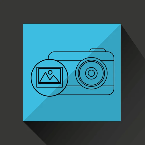 Photographic camera design — Stock Vector