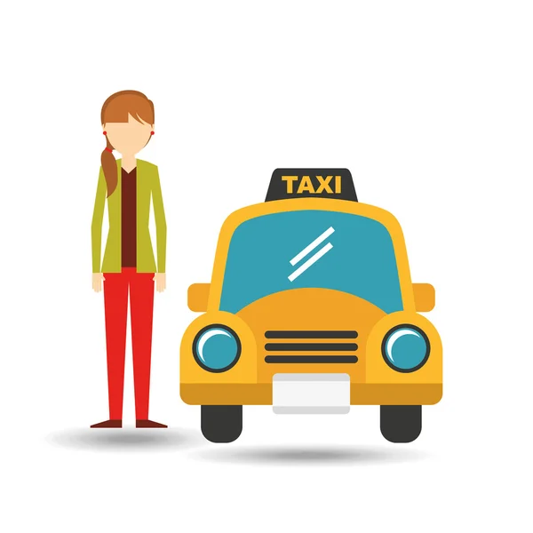 Diseño del servicio de taxi — Archivo Imágenes Vectoriales