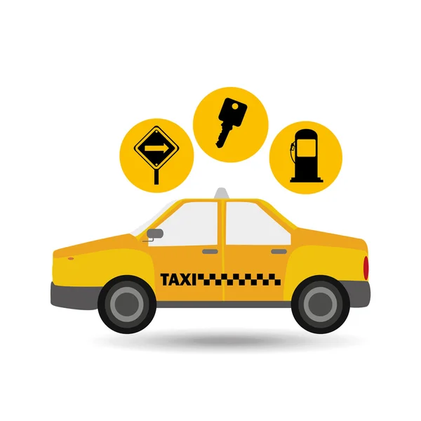 Diseño del servicio de taxi — Vector de stock