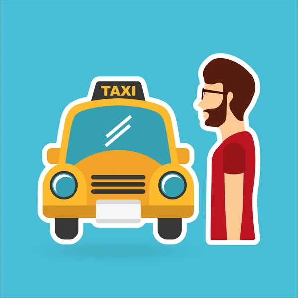 Diseño del servicio de taxi — Vector de stock