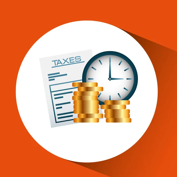 Vergi zaman tasarımı — Stok Vektör