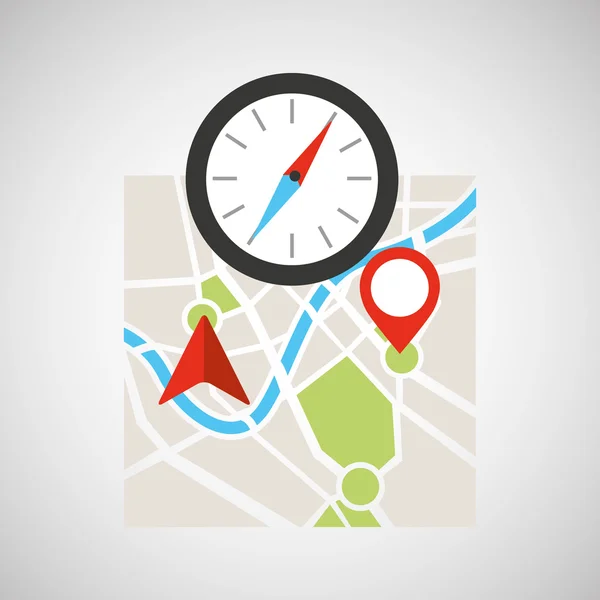 Diseño de servicio Gps — Vector de stock