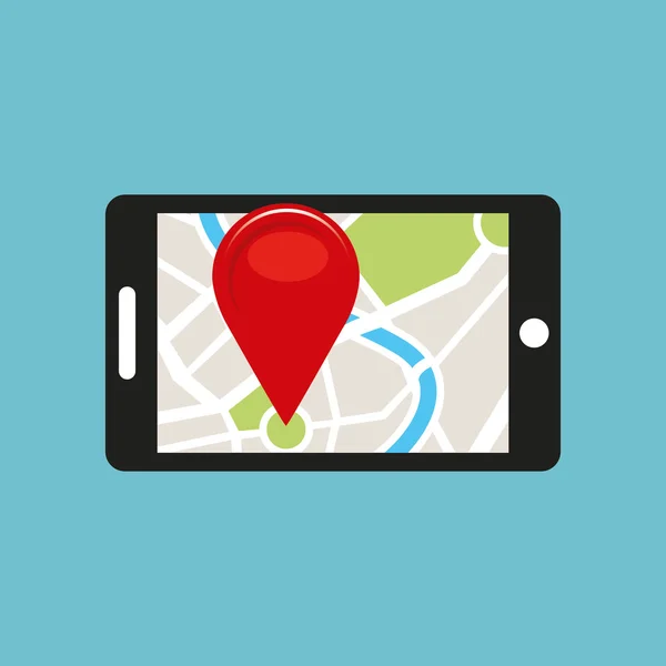 Conception de service GPS — Image vectorielle