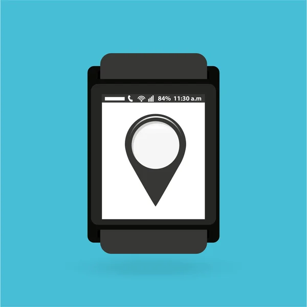 Conception de service GPS — Image vectorielle