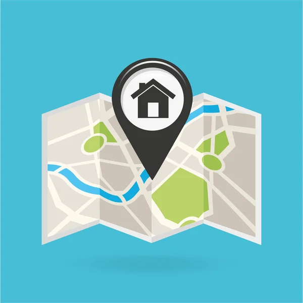 Conception de service GPS — Image vectorielle