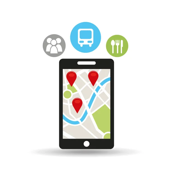 Diseño de servicio Gps — Vector de stock