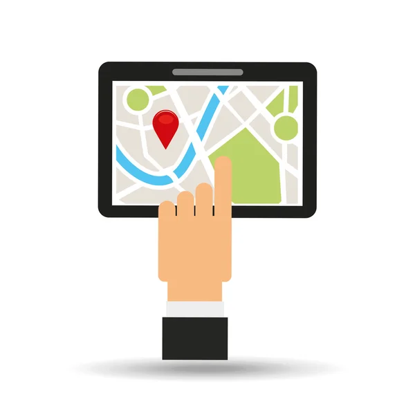 Conception de service GPS — Image vectorielle