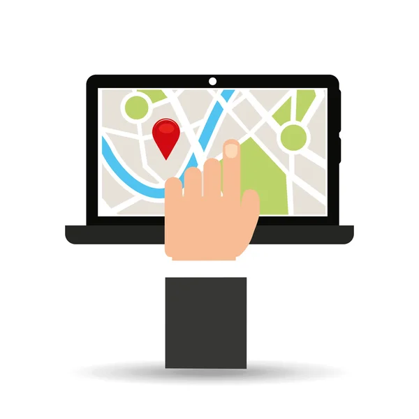 Conception de service GPS — Image vectorielle