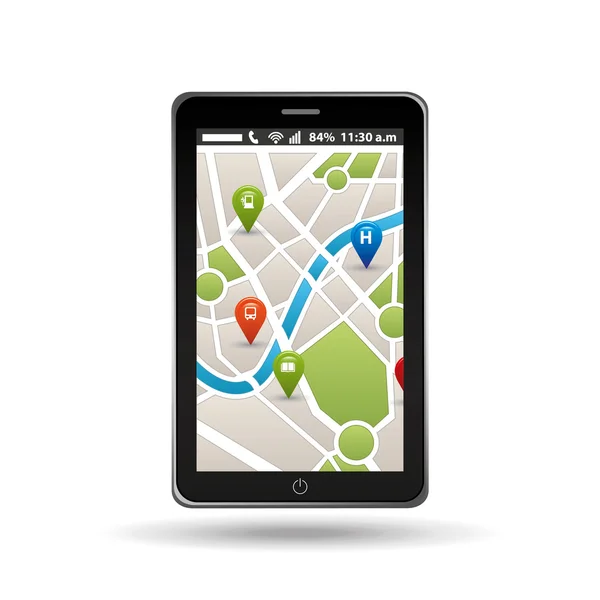 Diseño de servicio Gps — Vector de stock