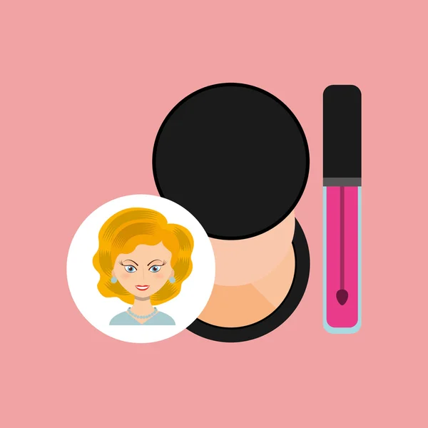 Female makeup design — Stock Vector