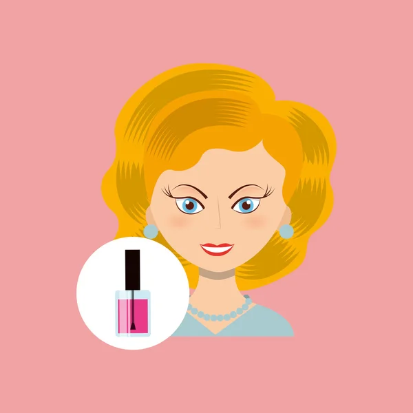 Diseño de maquillaje femenino — Vector de stock