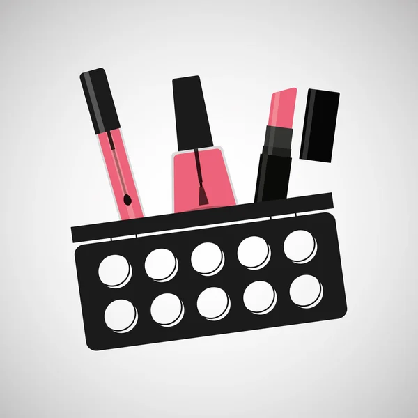 Diseño de maquillaje femenino — Vector de stock