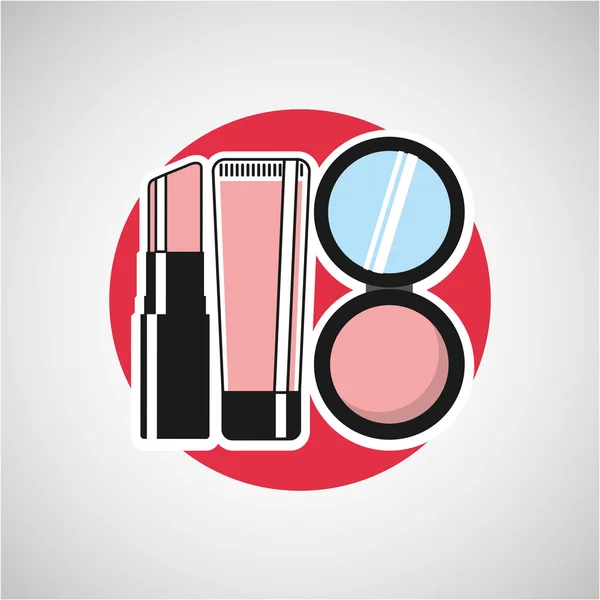 Diseño de maquillaje femenino — Vector de stock