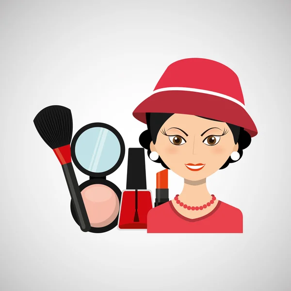 Σχεδιασμός μακιγιάζ θηλυκό — Διανυσματικό Αρχείο