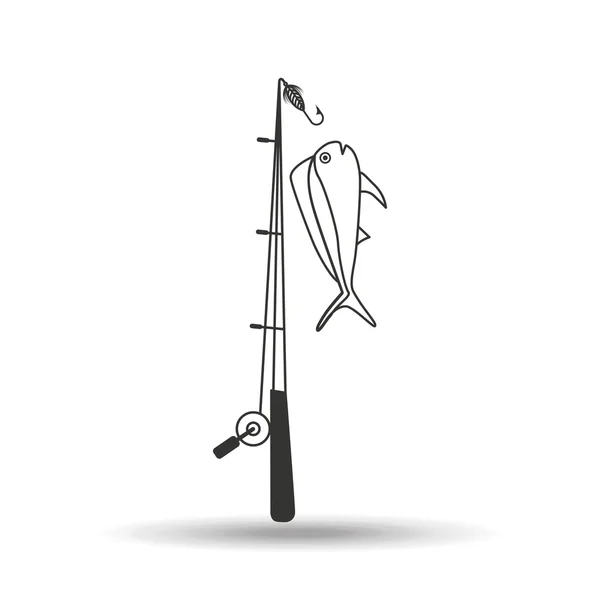 Diseño del concepto de pesca — Vector de stock