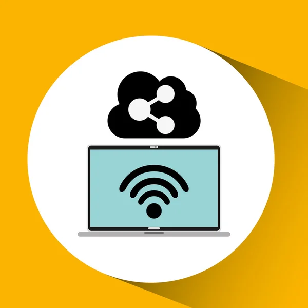 Diseño de conexión Wifi — Vector de stock