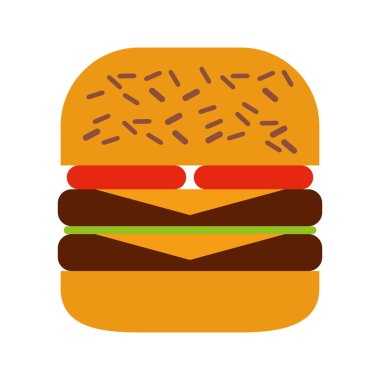 lezzetli burger izole simgesi