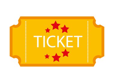 Bilet saplama izole simgesi tasarım