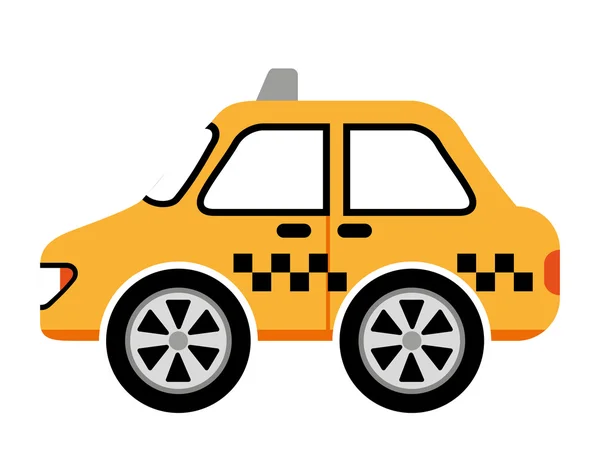 Taxi car service isolated icon design — Stock Vector