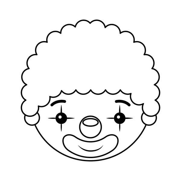 Clown head isolated icon design — Stock Vector