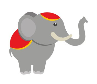 sirk fil izole simgesi