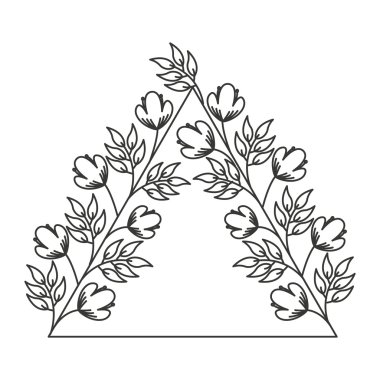 çiçek çelenk izole simgesi