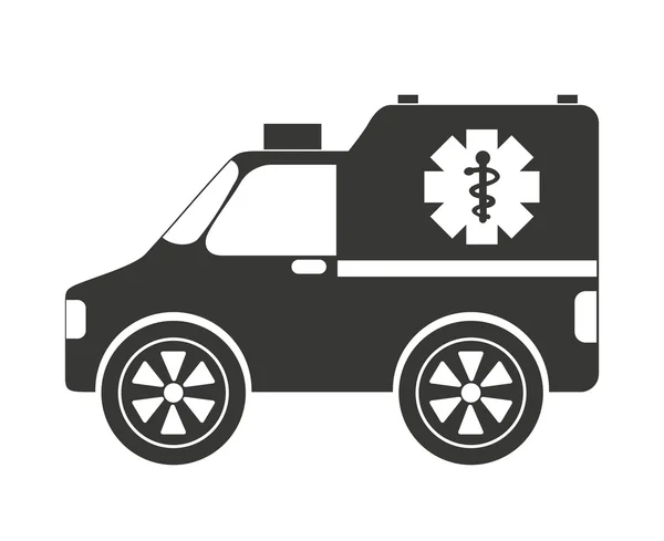 Coche ambulancia aislado icono de diseño — Vector de stock