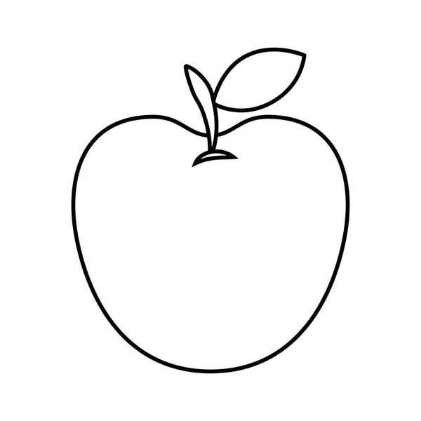 Apfel frisches Obst isoliert Symbol-Design — Stockvektor