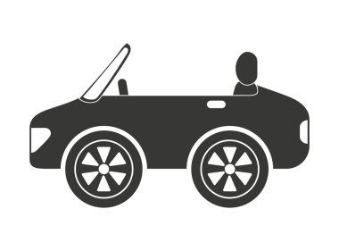 spor stil araba izole simgesi