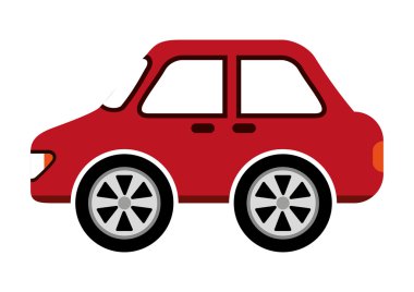 Sedan tarzı araba izole simgesi