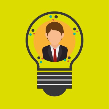 kişinin ampul tasarım içinde