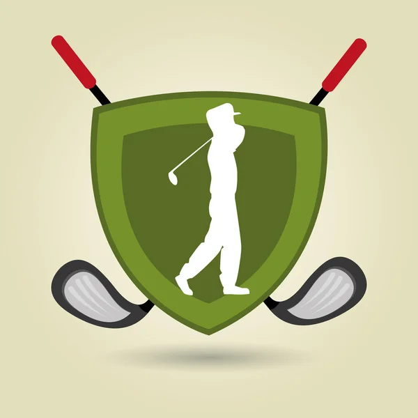 Diseño de equipos de golf — Vector de stock