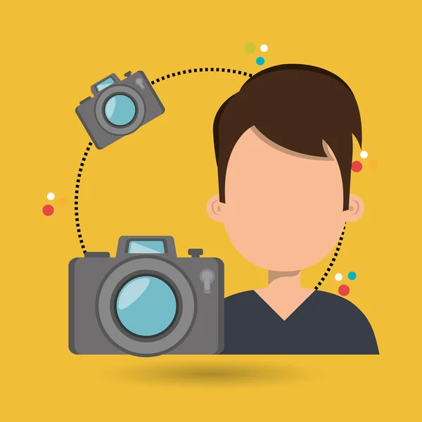 ユーザーの写真のカメラのデザイン — ストックベクタ