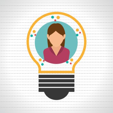 kişinin ampul tasarım içinde