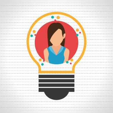 kişinin ampul tasarım içinde