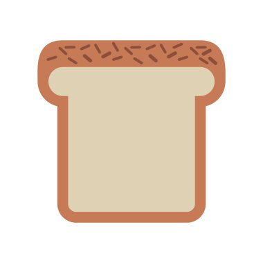 izole somun simgesi tasarım ekmek