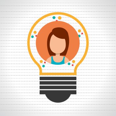 kişinin ampul tasarım içinde