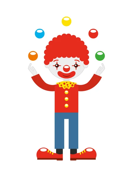 用球杂耍小丑孤立图标设计 — 图库矢量图片