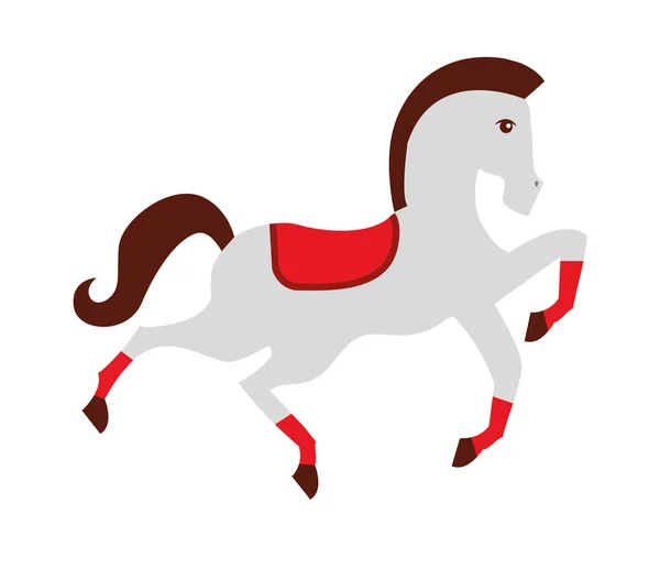 Circus paard geïsoleerd pictogram ontwerp — Stockvector