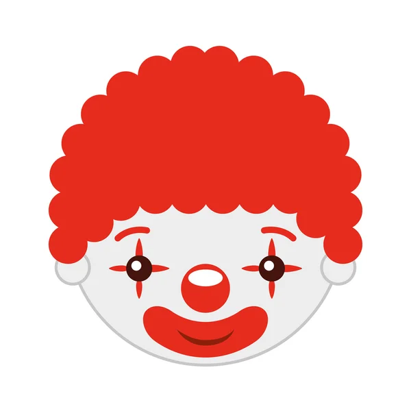 Cabeza de payaso diseño icono aislado — Vector de stock