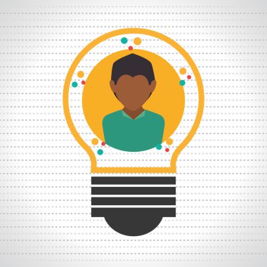 kişinin ampul tasarım içinde