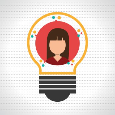 kişinin ampul tasarım içinde