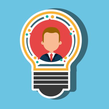 kişinin ampul tasarım içinde 