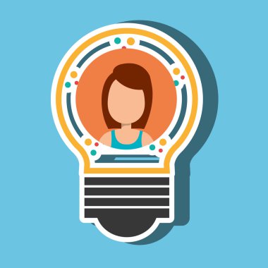 kişinin ampul tasarım içinde 