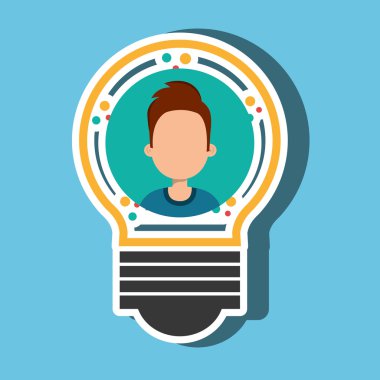 kişinin ampul tasarım içinde 