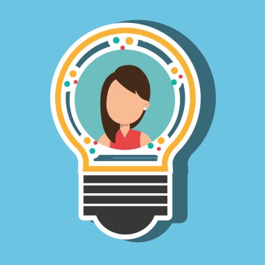 kişinin ampul tasarım içinde 